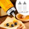 Honey Dispenser,Glass Honey Dispenser Pot 10 OZ,Honey Dispenser No Drip,Maple Syrup Dispenser with Silicone Base for Bread,Beautiful Honey Pot,Perfect Honey Container(2pcs)